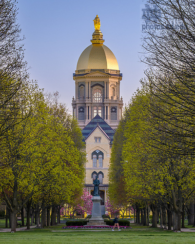 MC 4.22.25 Dome Spring Scenic.JPG by Matt Cashore/University of Notre Dame April 22, 2025; Main Building in spring (Photo by Matt Cashore/University of Notre Dame)