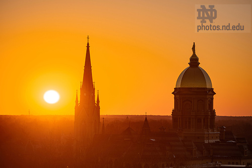 MC 12.8.24 Sunset.JPG by Matt Cashore/University of Notre Dame December 8, 2024; Sunset Campus skyline sunset (Photo by Matt Cashore/University of Notre Dame)