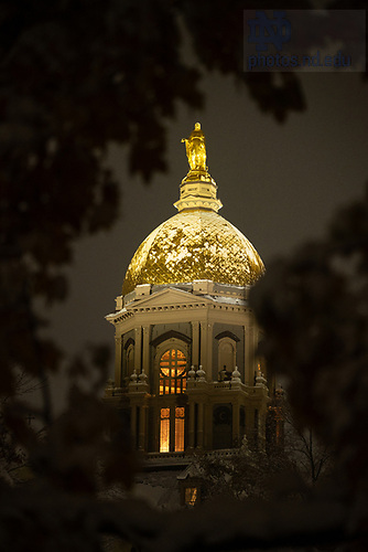 EF 11.9.25 Dome in Snow.JPG by Ethan Fredrickson/University of Notre Dame